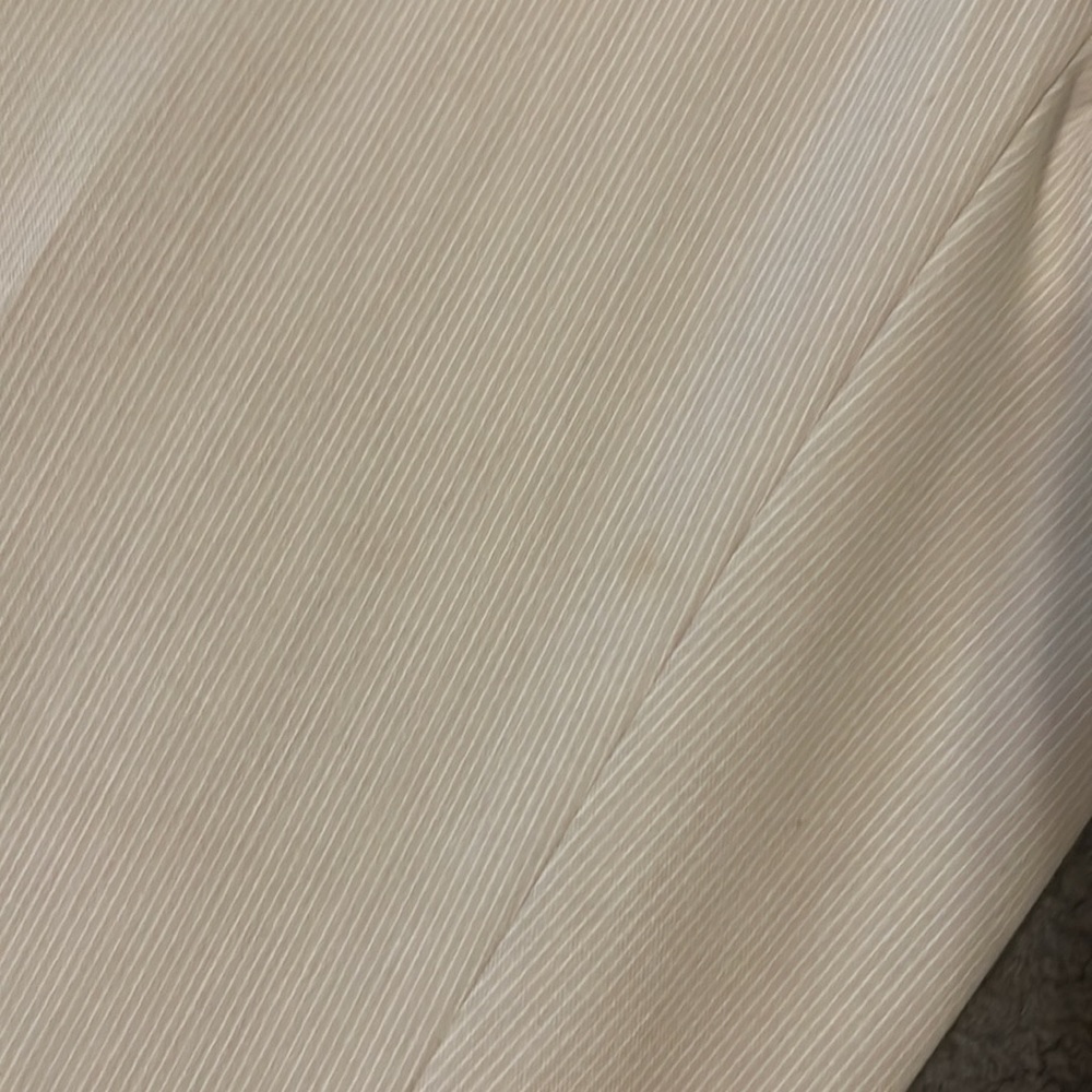 WHITE House Black Market Beige Legacy Pant Suit Ruffle Jacket - Picture 11 of 11